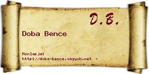 Doba Bence névjegykártya